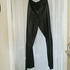 Black leather pants